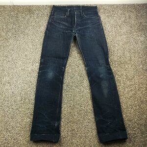 Syoaiya Jeans Selvedge Dark Wash Slubby Denim Blue Mens 28x32